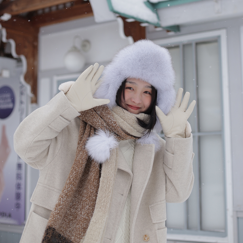 fox fur trapper hat