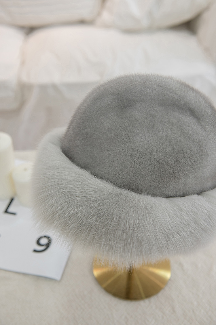 fox fur trim whole skins mink hat