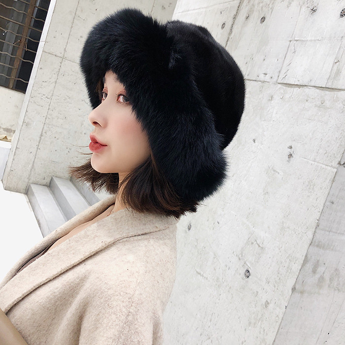 fox fur trim whole skins mink hat