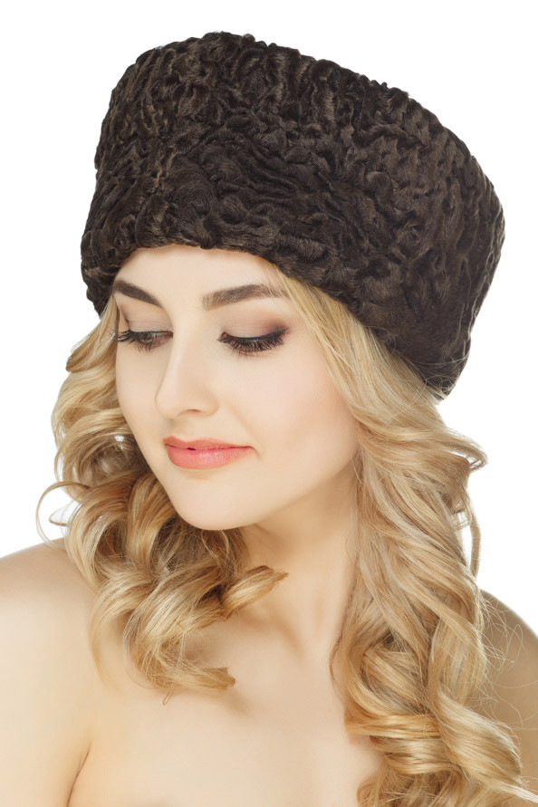 Kahverengi Karakul Şapka Astrahan Şapkası