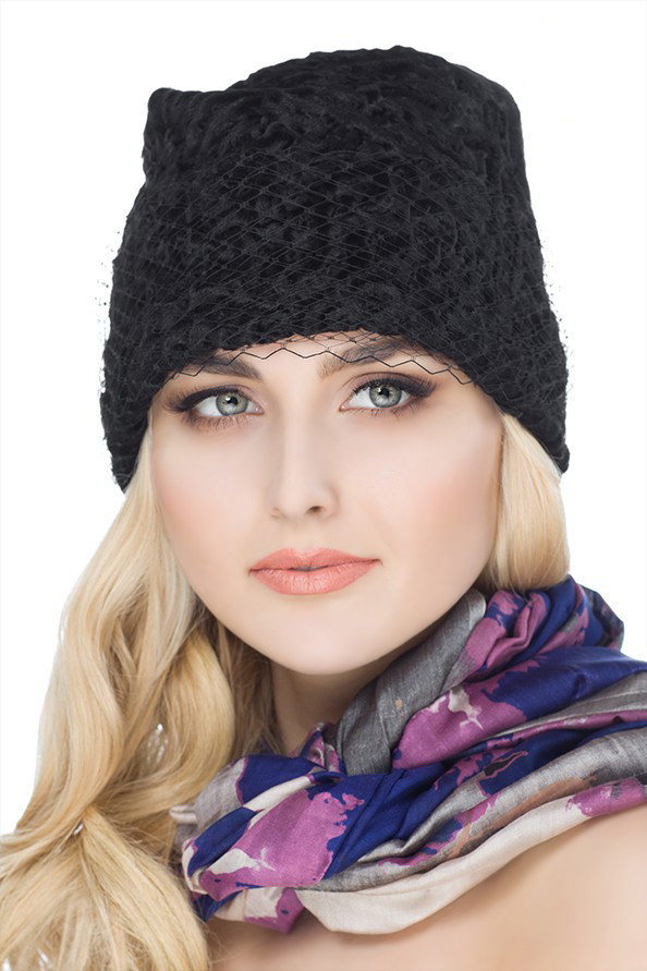 cappellino karakul astrakan nero