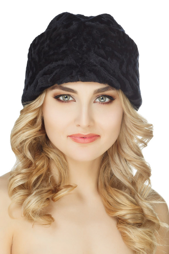 Kazak Şapka Bayan Karakul Kap Astrahan Şapka