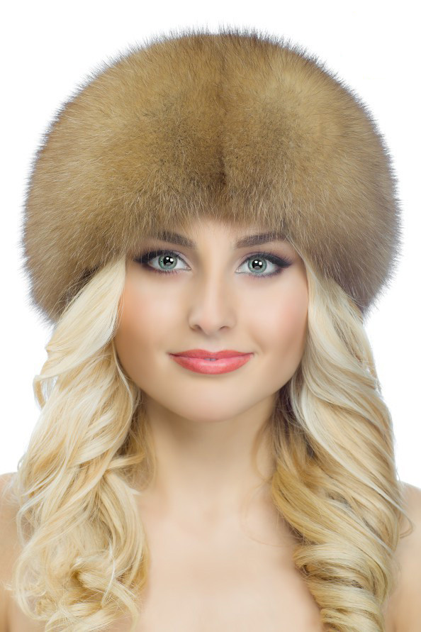 Real Sable Hat Golden Color