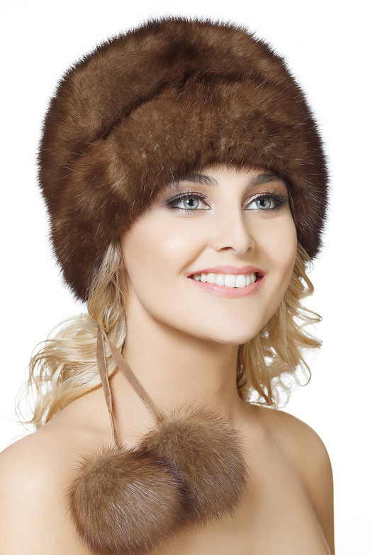 Chapeau de sable véritable avec deux pompon